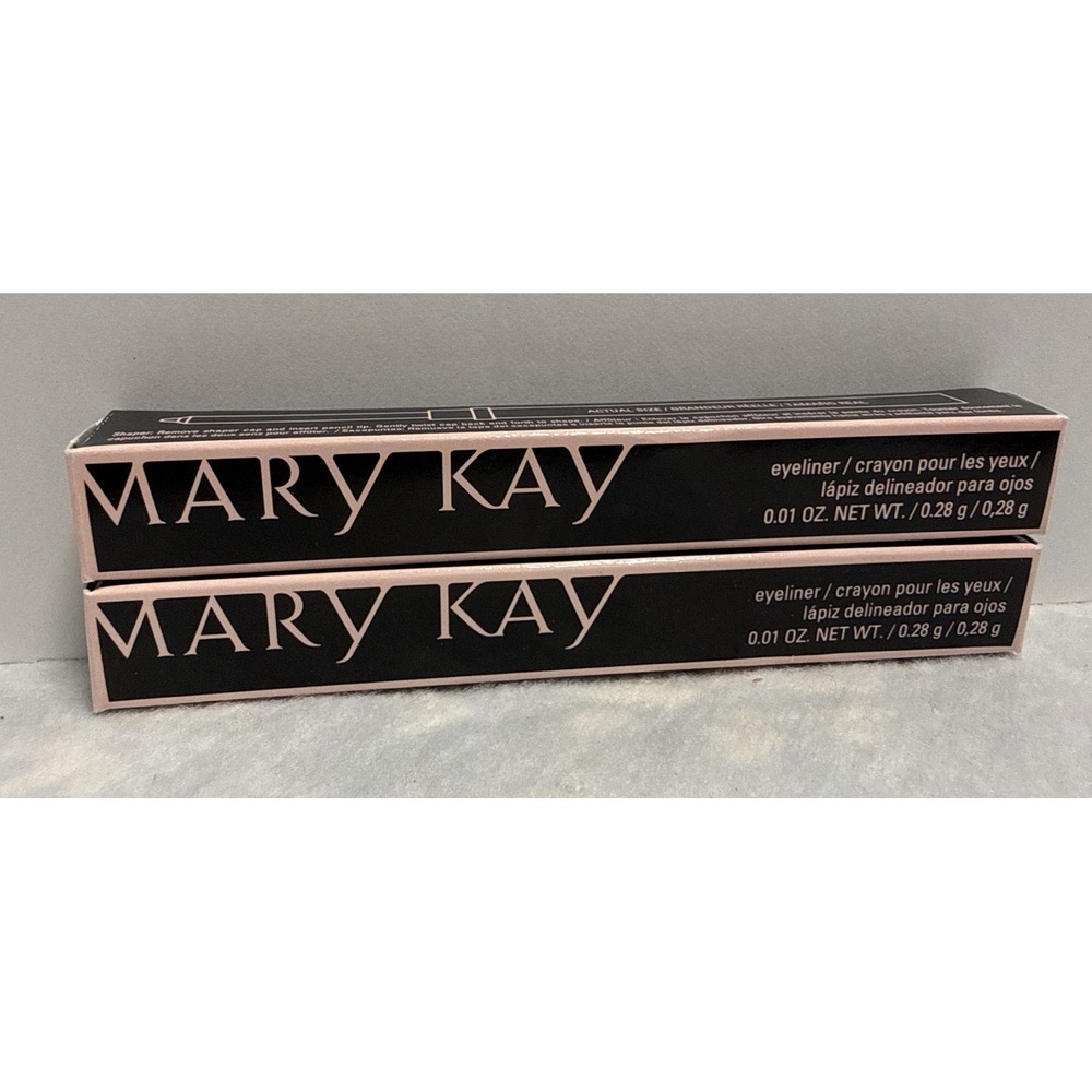 Lot of 2 Mary Kay Waterproof Eyeliner Black Noir 2090136 New Discontinued .01 oz